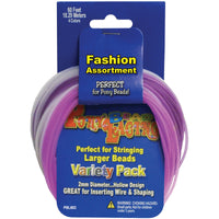 Pony Bead Lacing Variety Pack 60'-Pastel Colors