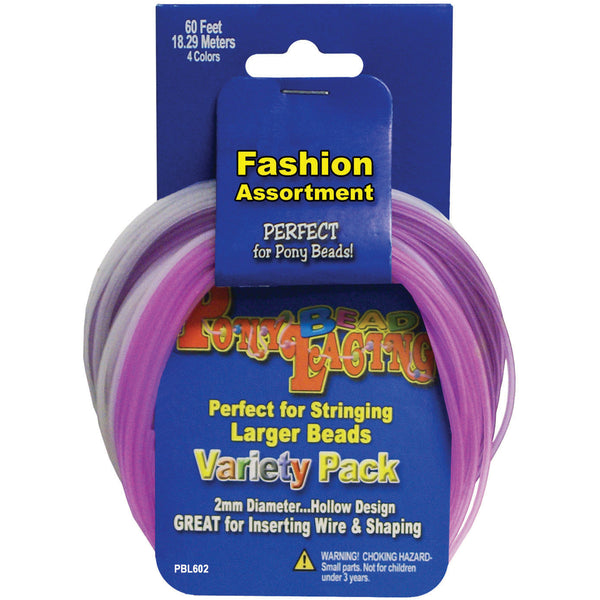 Pony Bead Lacing Variety Pack 60'-Pastel Colors