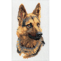 Shepherd's Dog On Linen Counted Cross Stitch Kit-9.5"X13" 24 Count