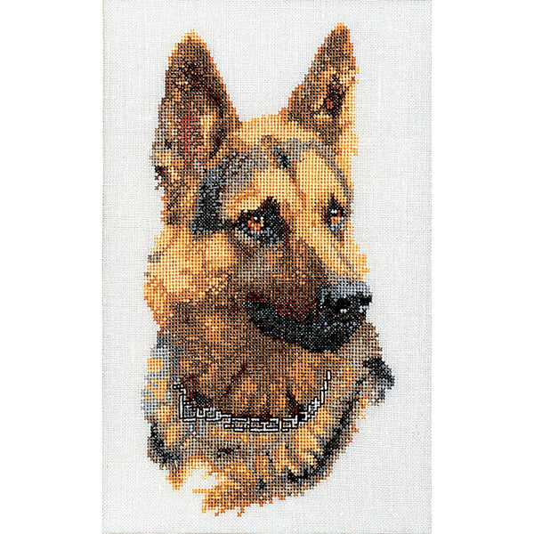 Shepherd's Dog On Linen Counted Cross Stitch Kit-9.5"X13" 24 Count