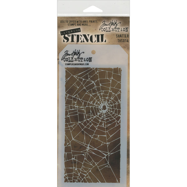 Tim Holtz Layered Stencil 4.125"X8.5"-Shatter