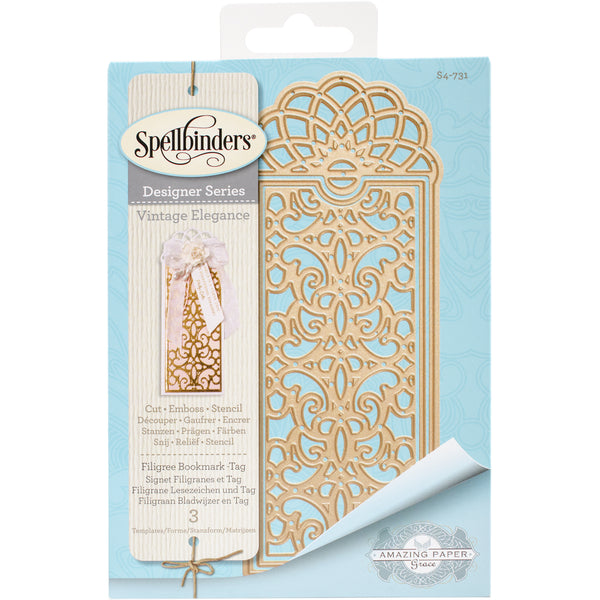 Spellbinders Shapeabilities Dies-filigree Bookmark - Tag – A Mask A Day