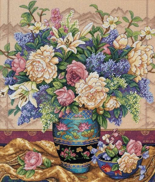 Gold Collection Oriental Splendor Counted Cross Stitch Kit-12"X14" 18 Count