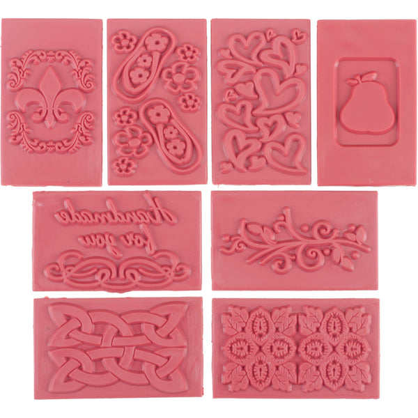 Soap Embossing Stamp Assortment 8/Pkg-Rectangle