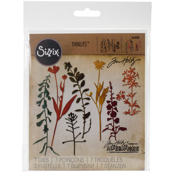 Sizzix Thinlits Dies By Tim Holtz 7/Pkg-Wildflowers #2