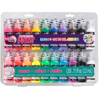 Tulip Dimensional Fabric Paint Set .75oz 20/Pkg-Rainbow & Neon