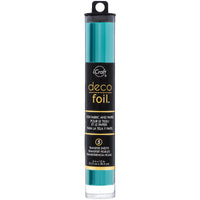 Deco Foil Transfer Sheets 6"X12" 5/Pkg-Turquoise (satin)