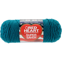 Red Heart Super Saver Yarn-Real Teal