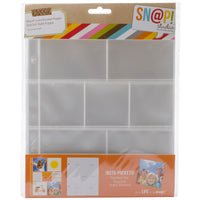 Sn@p! Insta Pocket Pages For 6"X8" Binders 10/Pkg-(3) 2"X2" & (4) 3"X3" Pockets