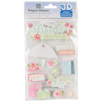 Paper House 3D Stickers 4.5"x8.5"-Bridal Shower