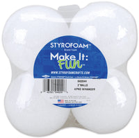 Styrofoam Balls 4/Pkg-3"