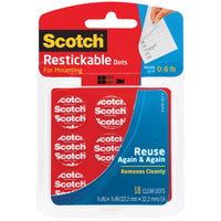 Scotch Restickable Dots-.875" 18/Pkg