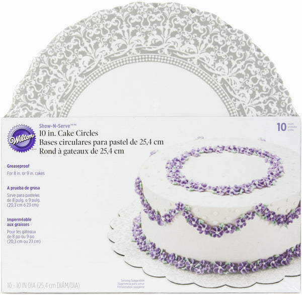 Show 'N Serve Cake Boards-10" Round White 10/Pkg