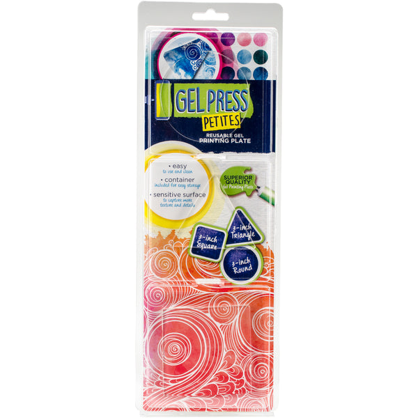 Gel Press Gel Petites 3/Pkg-Square, Triangle, Circle
