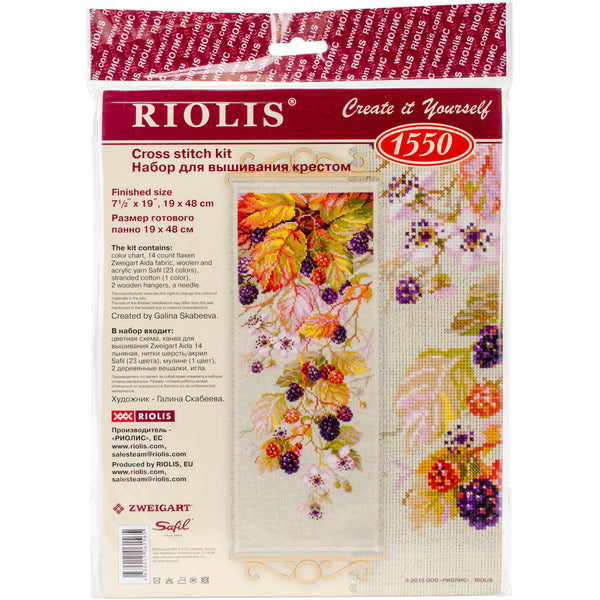 Blackberry Counted Cross Stitch Kit-7.5"X19" 14 Count