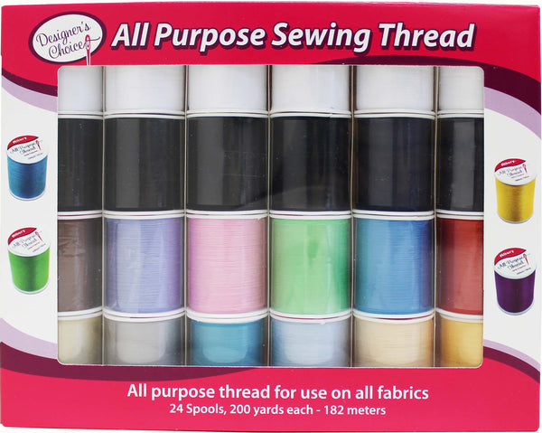 Designer's Choice All Purpose Sewing Thread-24/Pkg