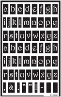 Over 'N' Over Reusable Stencils 5"X8"-Lowercase Alphabet
