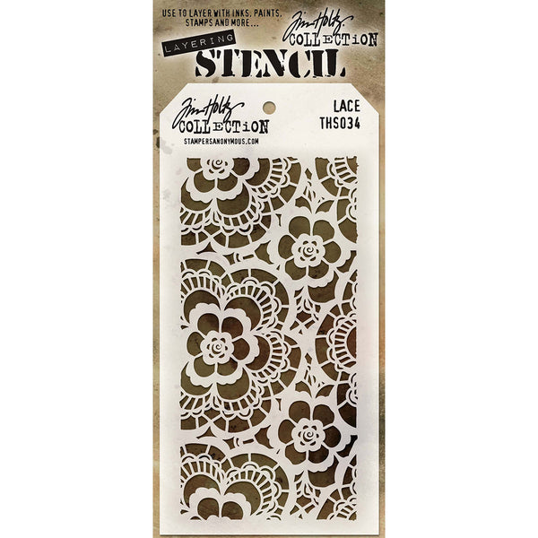 Tim Holtz Layered Stencil 4.125"X8.5"-Lace