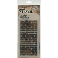 Tim Holtz Layered Stencil 4.125"X8.5"-Bricked
