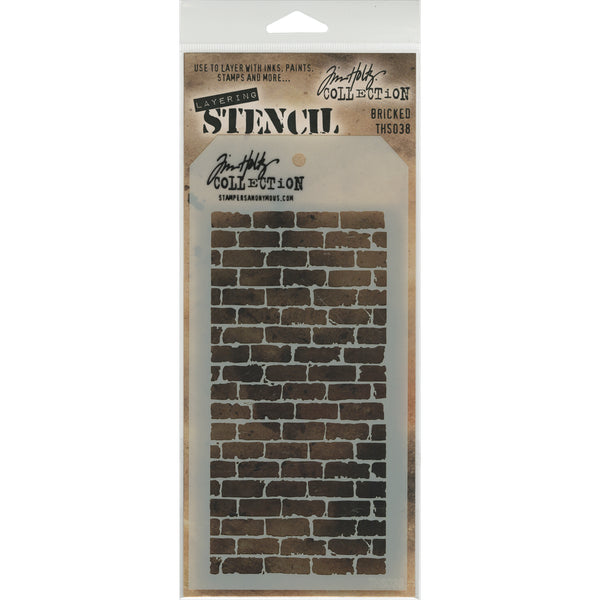 Tim Holtz Layered Stencil 4.125"X8.5"-Bricked