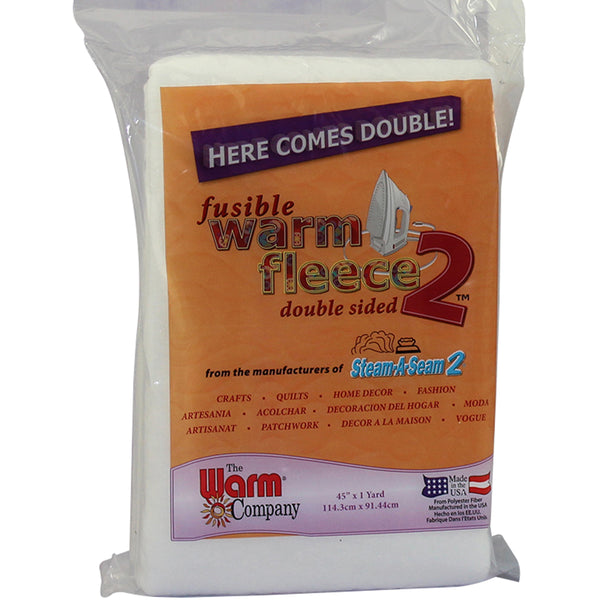 Warm Fleece Polyester Double Sided Fusible Batting-36"X45" FOB: MI