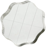Apple Pie Memories Acrylic Stamp Block W/Grips & Grid-2.5"X2.5"X.5"