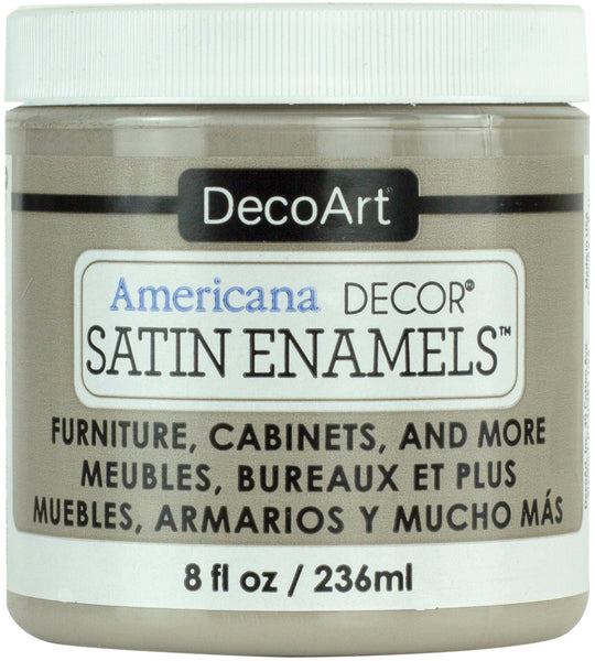 Americana Decor Satin Enamels 8oz-Grey Taupe