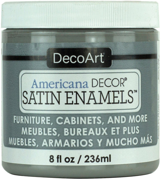 Americana Decor Satin Enamels 8oz-Smoke Grey