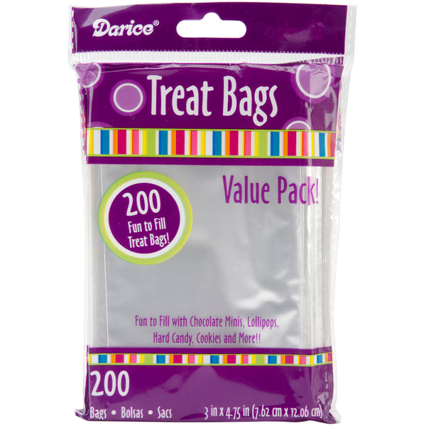 Treat Bags 3"X4.75" 200/Pkg-Clear