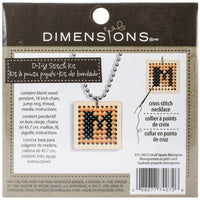 Small Wooden Jewelry Counted Cross Stitch Kit-1" Square Monogram Pattern