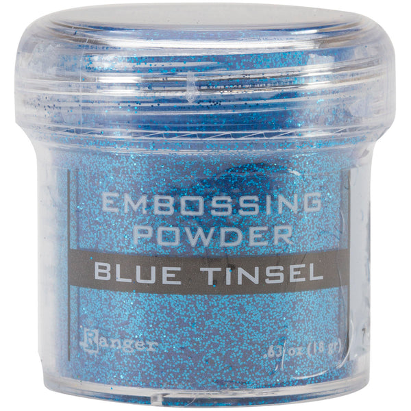 Embossing Powder-Blue Tinsel