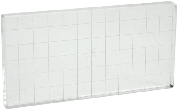 Apple Pie Memories Acrylic Stamp Block W/Alignment Grid-3"X6"X.5"