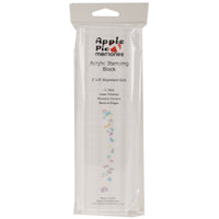 Apple Pie Memories Acrylic Stamp Block W/Alignment Grid-2"X8"X.5"