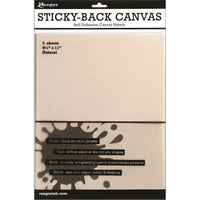 Inkssentials Sticky-Back Canvas 5/Pkg-Natural 8.5"X11"