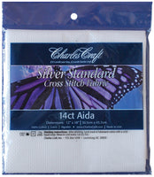 Silver Label Aida 14 Count 12"X18"-White