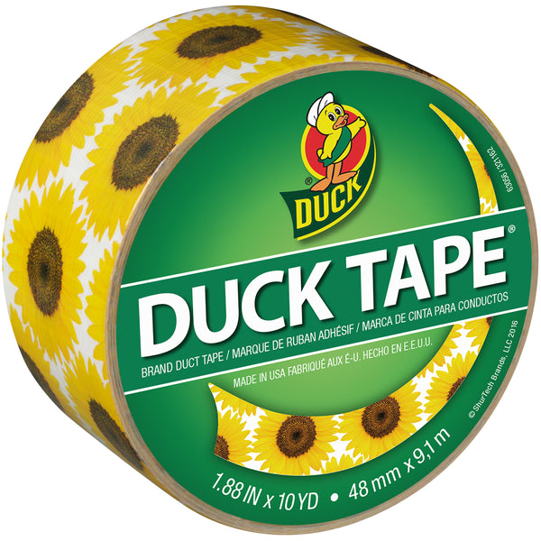 Patterned Duck Tape 1.88"X10yd-Sunflower