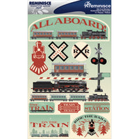 Signature Dimensional Stickers 4.5"X6" Sheet-Train