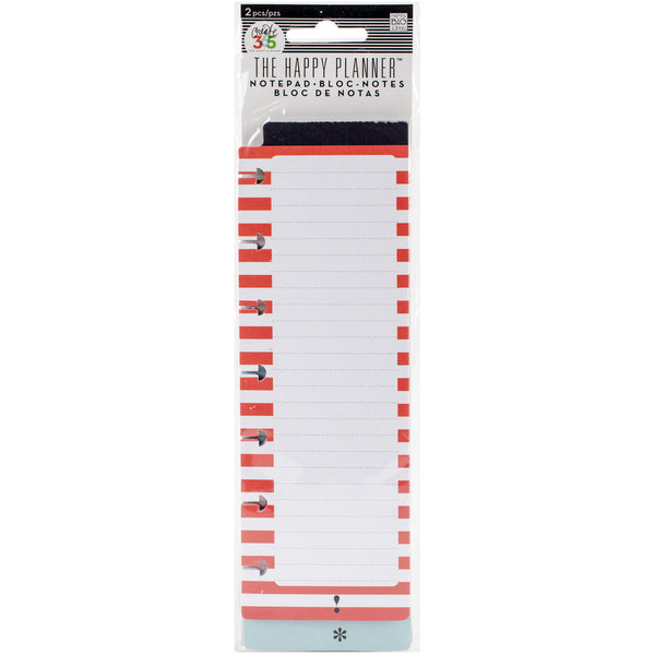 Create 365 Planner Note Pads 7.5"X2.5" 2/Pkg-Red & Teal