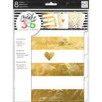 Create 365 Planner Dividers 8/Pkg-Gold