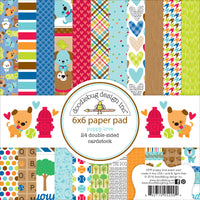 Doodlebug Double-Sided Paper Pad 6"X6" 24/Pkg-Puppy Love