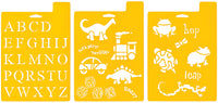 Stencil Mania Stencils 7"X10" 3/Pkg-Playtime