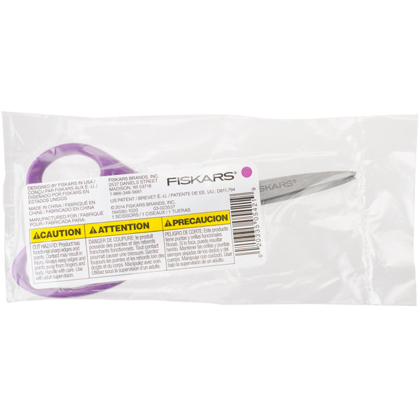 Fiskars Student Pointed Tip Scissors 7"-Purple