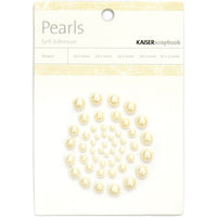 Self-Adhesive Pearls 50/Pkg-Champagne
