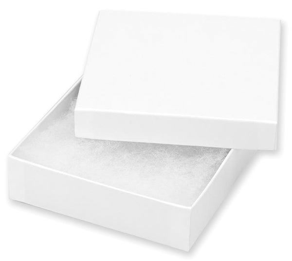 Jewelry Boxes 3.5"X3.5"X1" 6/Pkg-White