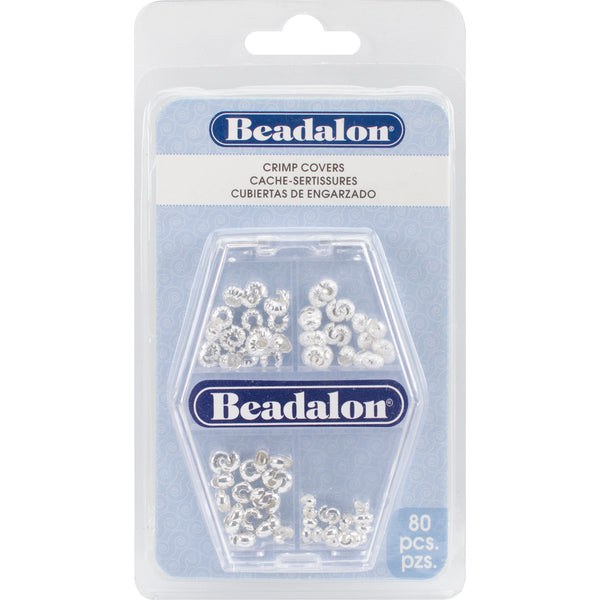 Crimp Covers Variety Pack 80/Pkg-Silver-Plated