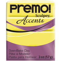 Premo Sculpey Polymer Clay 2oz-Fluorescent Yellow