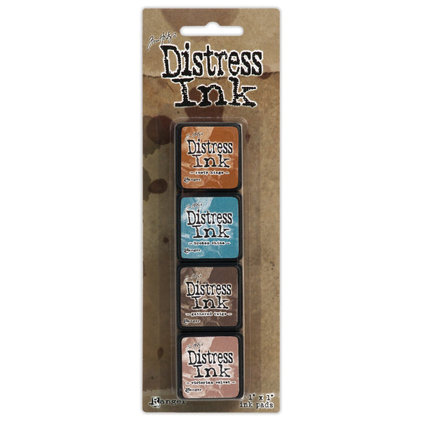 Distress Mini Ink Pads 4/Pkg-Kit 6