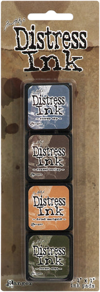 Distress Mini Ink Pads 4/Pkg-Kit 9