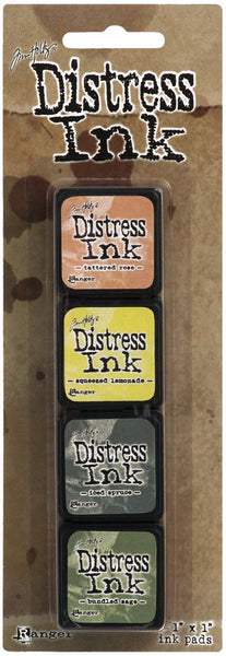 Distress Mini Ink Pads 4/Pkg-Kit 10