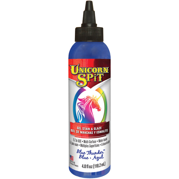 Unicorn Spit Wood Stain & Glaze 4oz-Blue Thunder